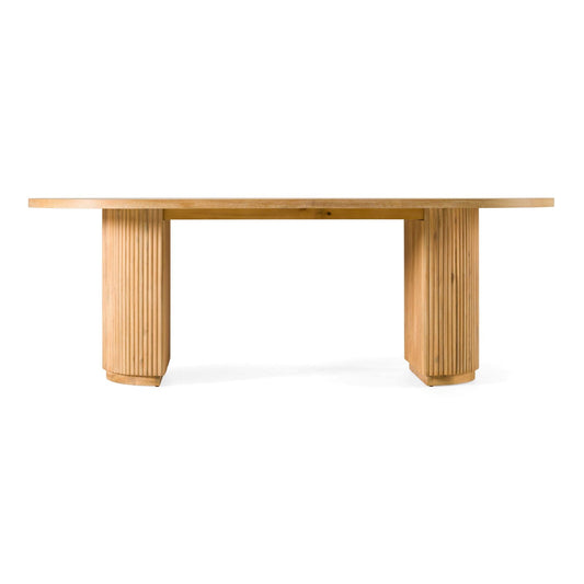 Jacobson - Modern Natural Acacia Oval Large Dining Table