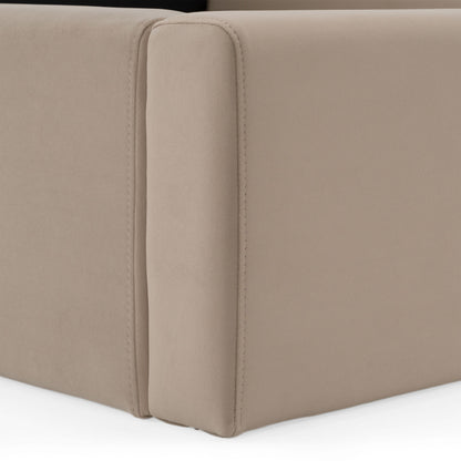 Kiro Modern Tan Fabric Bed