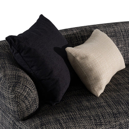 Lakota - Modern Dark Grey Fabric Curved Sectional Sofa