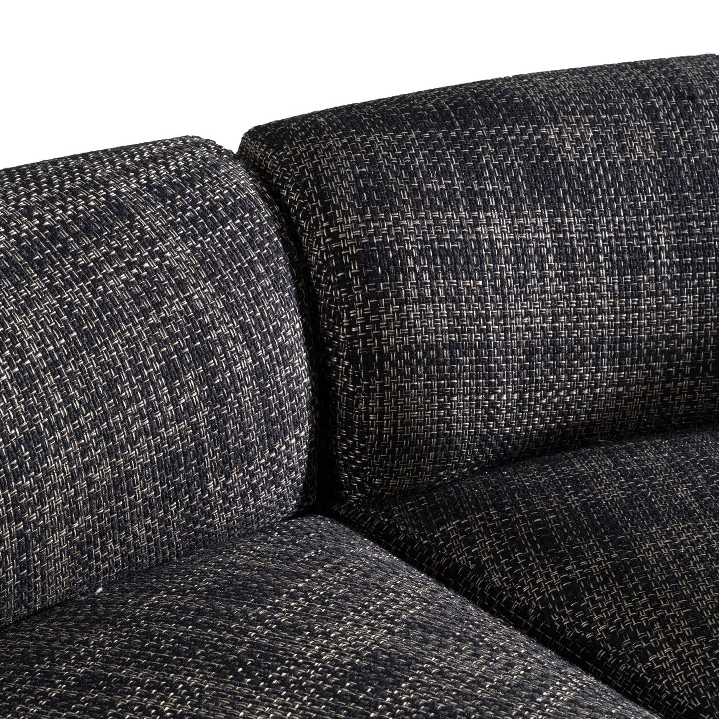 Lakota - Modern Dark Grey Fabric Curved Sectional Sofa
