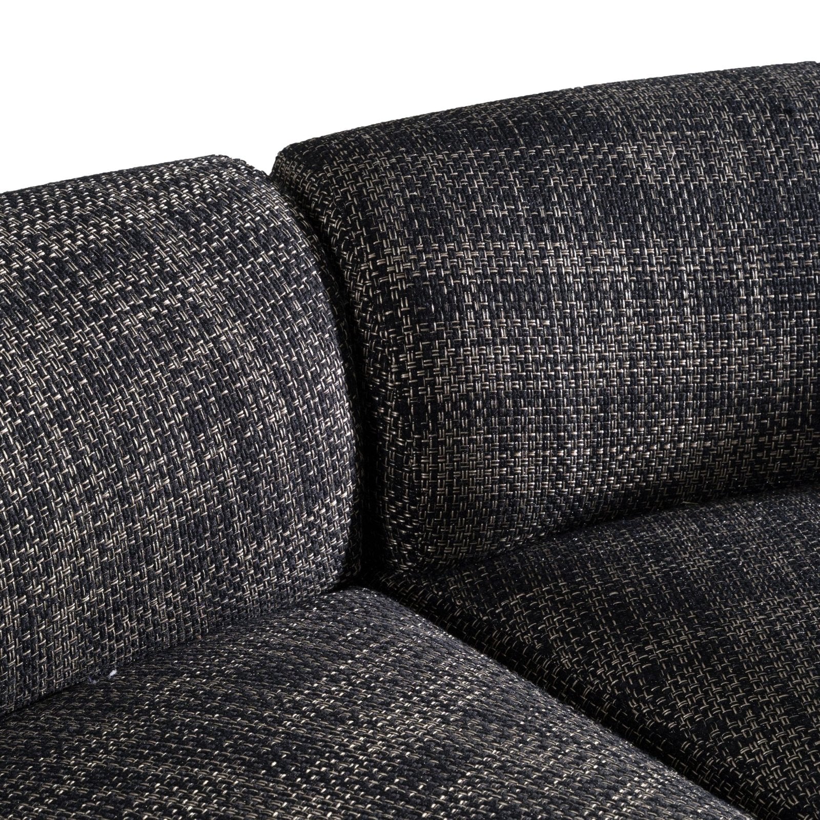 Lakota - Modern Dark Grey Fabric Curved Sectional Sofa