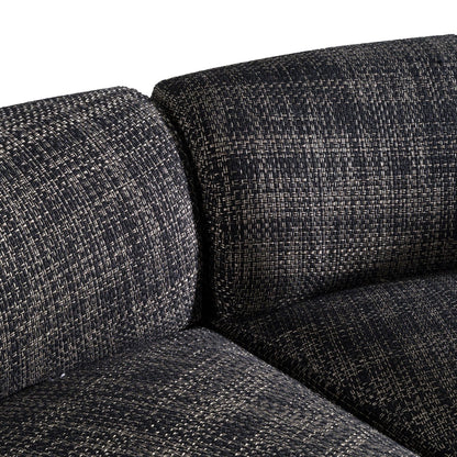 Lakota - Modern Dark Grey Fabric Curved Sectional Sofa