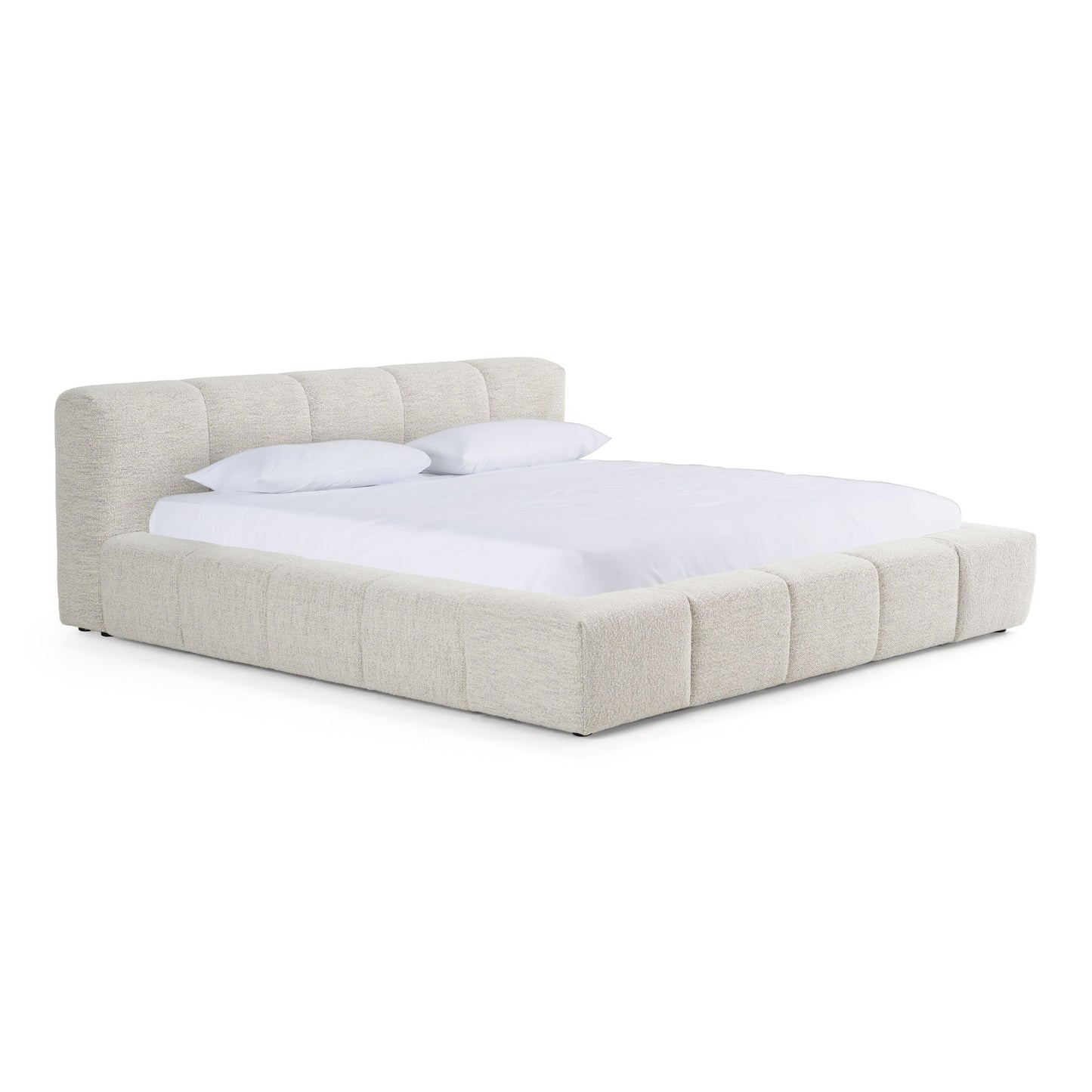 Lamont Modern Cream Fabric Bed