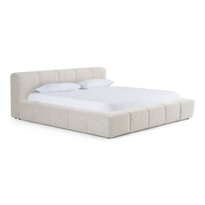 Lamont Modern Cream Fabric Bed