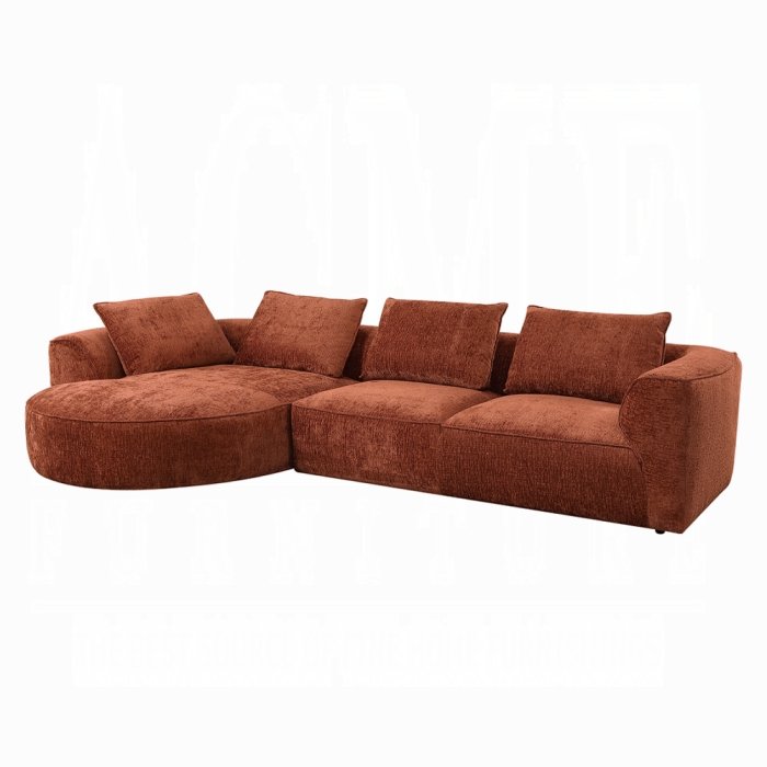 claudia Sectional Sofa W/4 Pillows