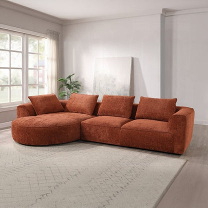 claudia Sectional Sofa W/4 Pillows