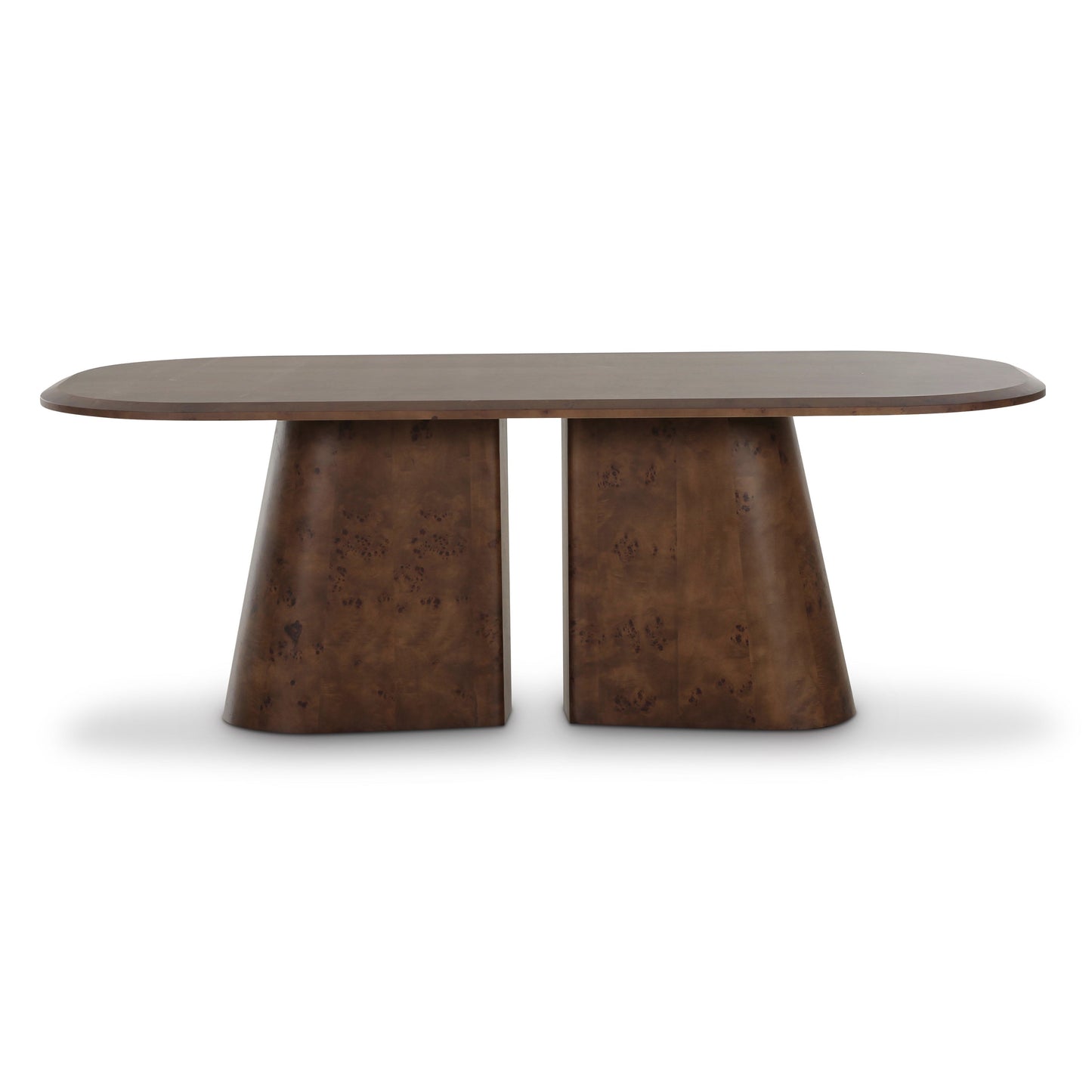 Gladyss 87" Burl Oval Dining Table - Brown