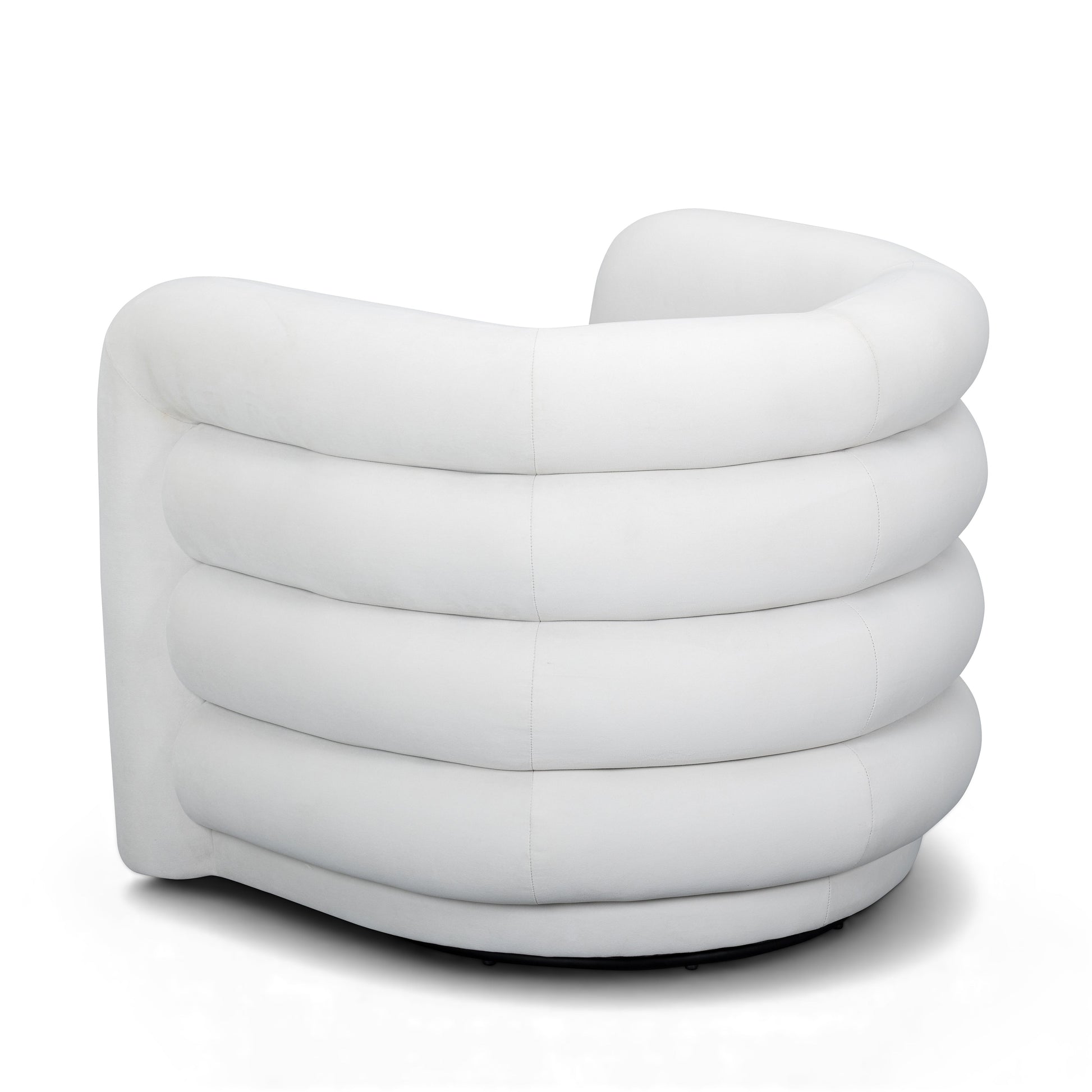 Curves Performance Velvet Swivel Accent Chair