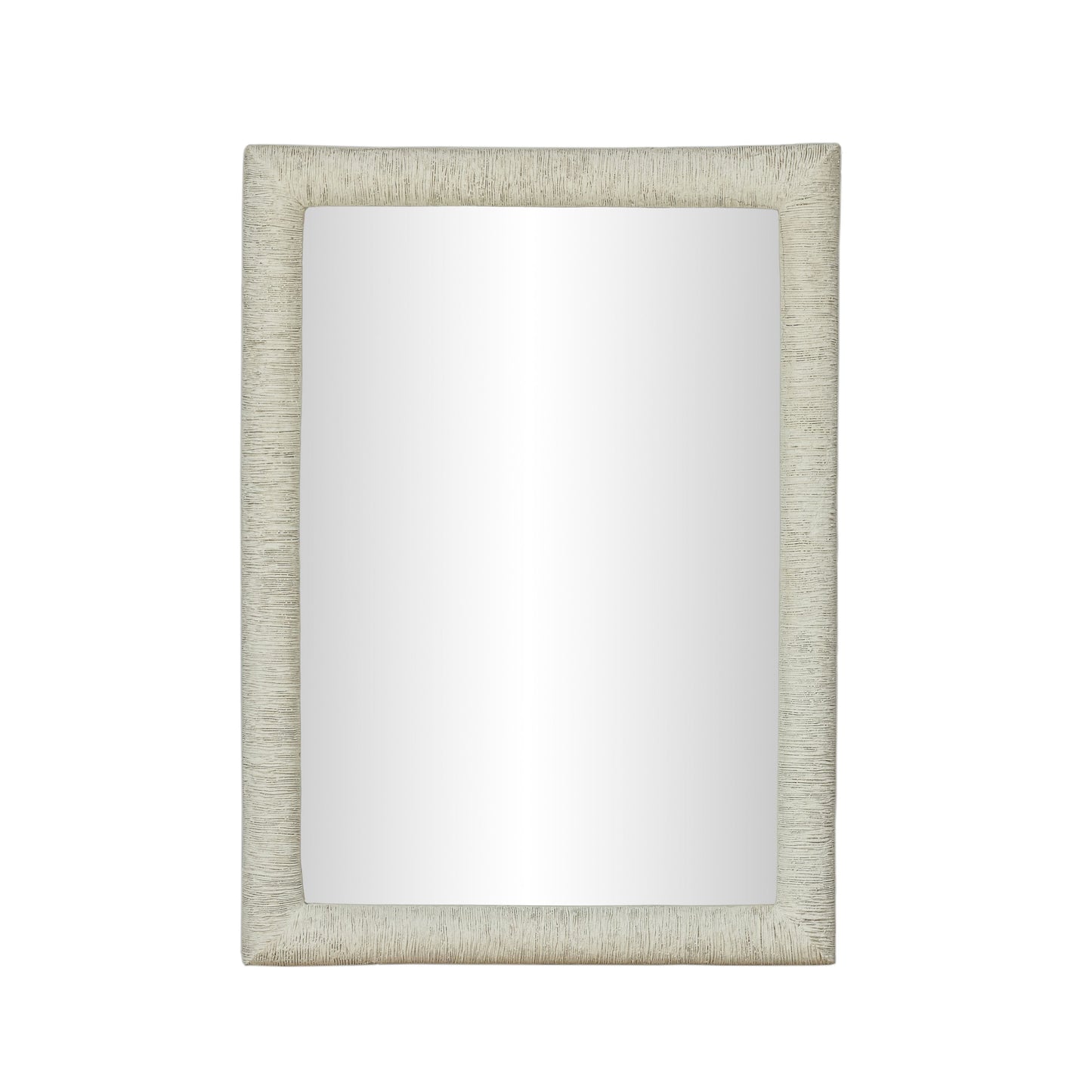 Orpheus 34"X47" Ribbed Faux Stone Rectangular Wall Mirror