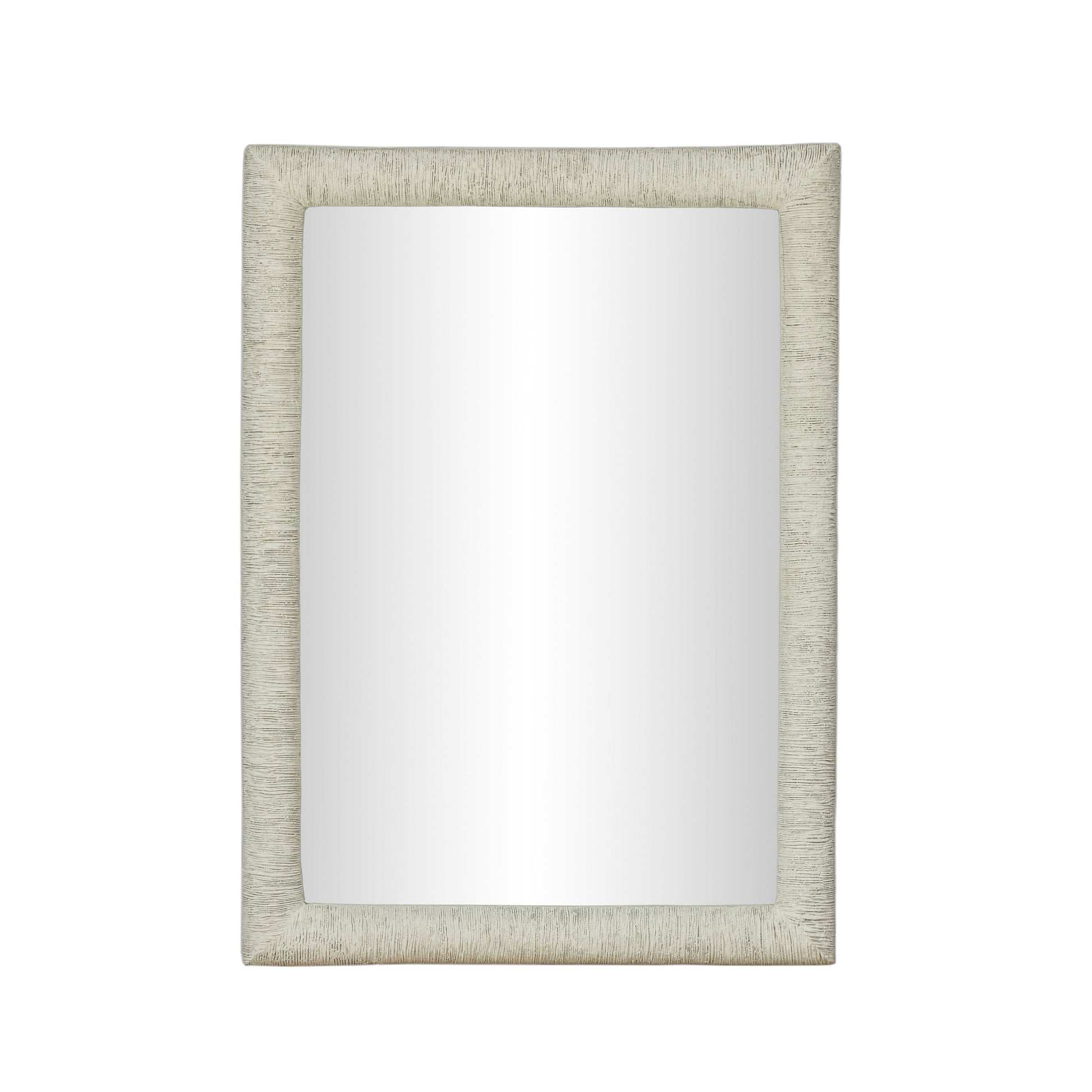 Orpheus 34"X47" Ribbed Faux Stone Rectangular Wall Mirror