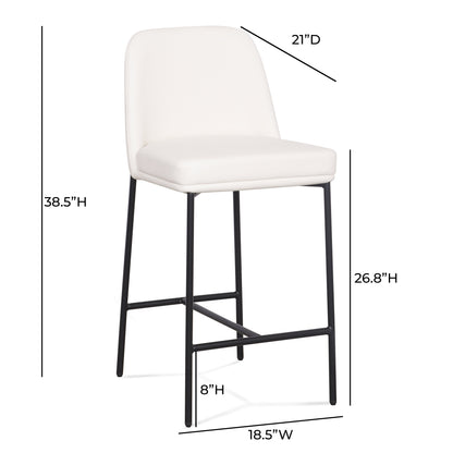 Sydney Performance Vegan Leather Counter Stool - Set of 2