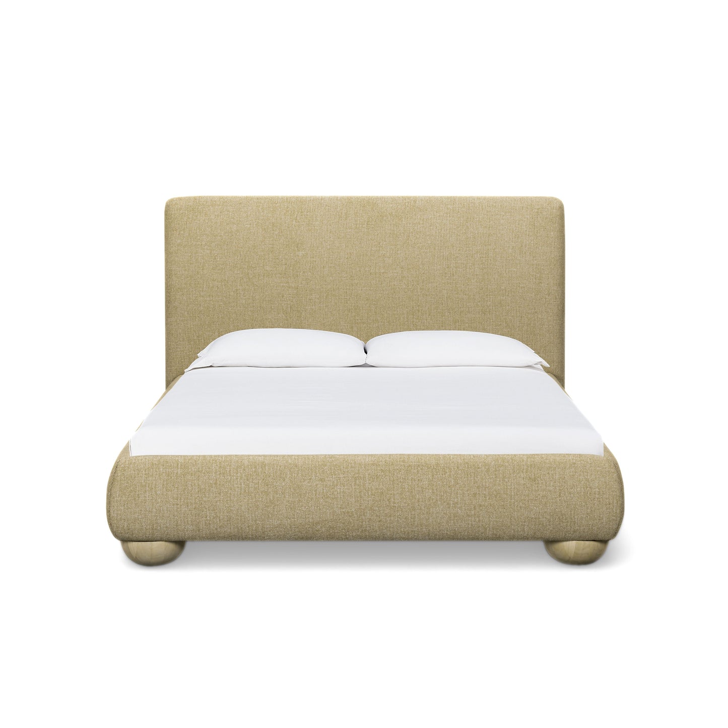 Rayne Textured Fabric Bed - Honey / Queen