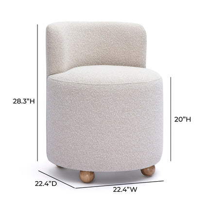 Hakuna Cream Performance Boucle Desk Chair