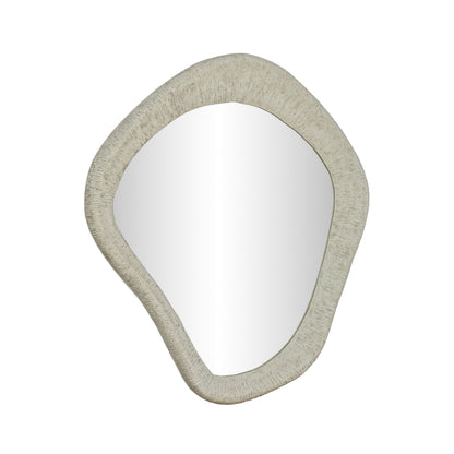 Orpheus 35"X31" Ribbed Faux Stone Wall Mirror - Default Variant