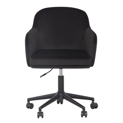Sydney Performance Velvet Office Desk Chair - Black