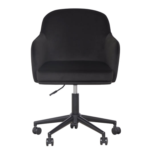 Sydney Performance Velvet Office Desk Chair - Black