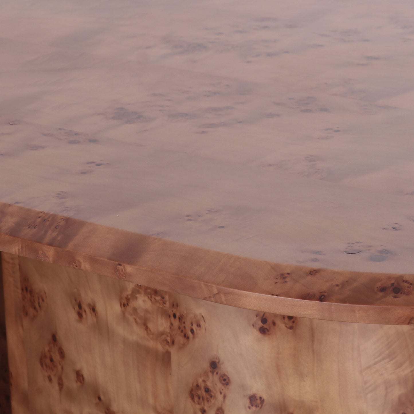 Gladyss 87" Burl Oval Dining Table