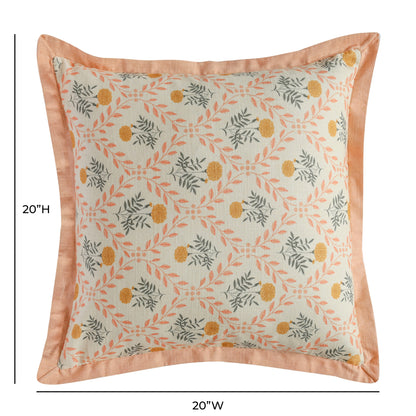 Dolce 20" Blush Pink Natural Cotton Throw Pillow