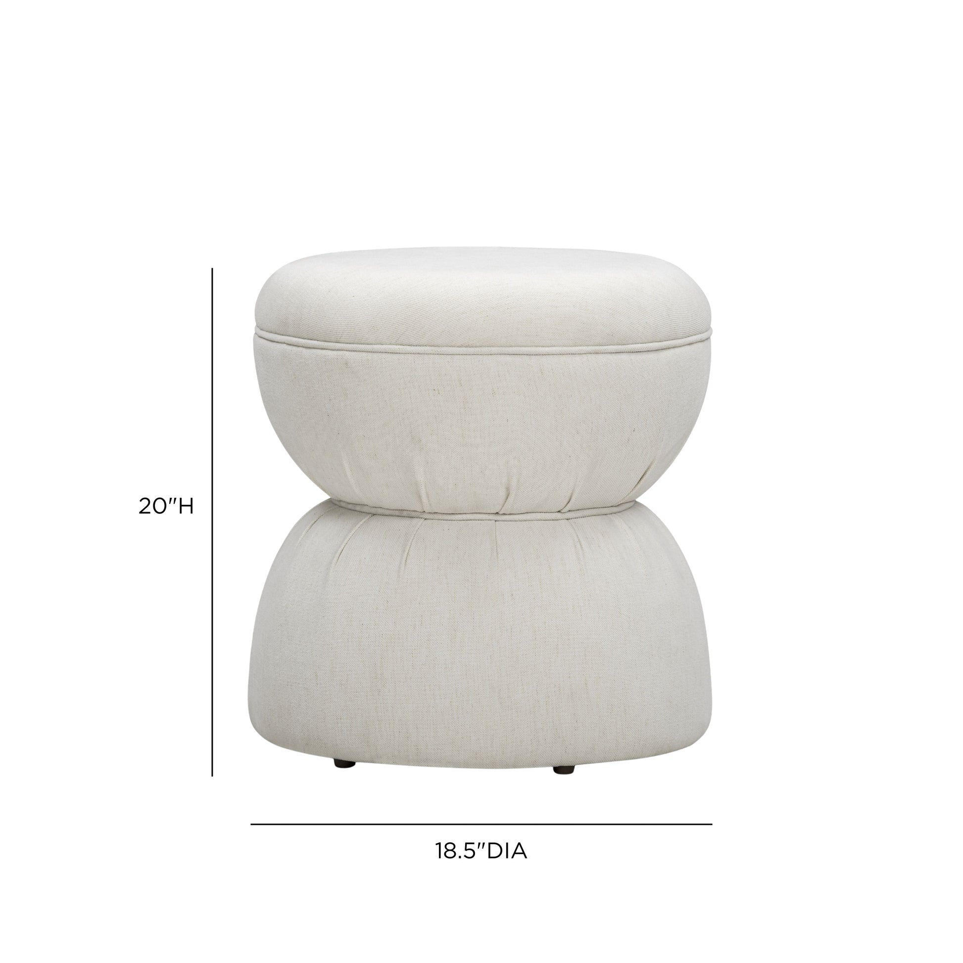 Tomlin Ruched Performance Fabric Game Ottoman