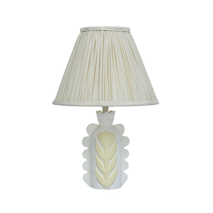 Edith Scalloped Papier Mache Flower Pleated Table Lamp
