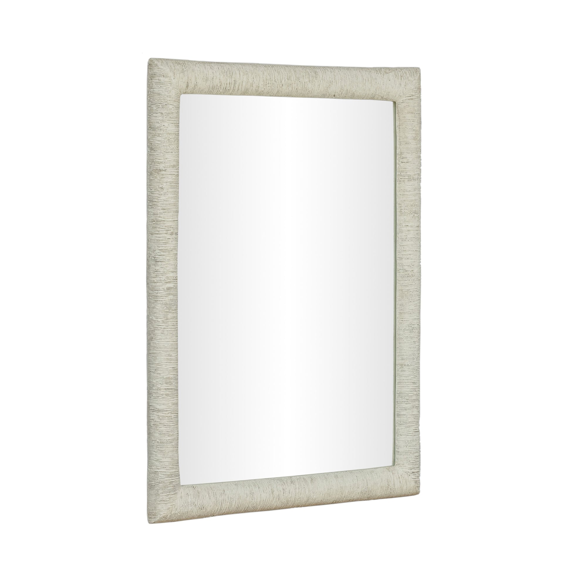 Orpheus 34"X47" Ribbed Faux Stone Rectangular Wall Mirror - Default Variant