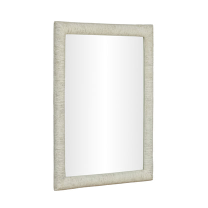 Orpheus 34"X47" Ribbed Faux Stone Rectangular Wall Mirror - Default Variant