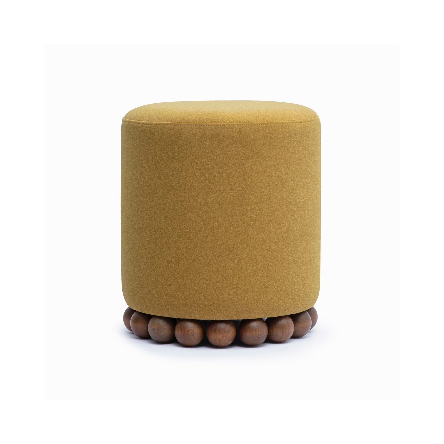 Dex Performance Vegan Mohair Ottoman - Amber