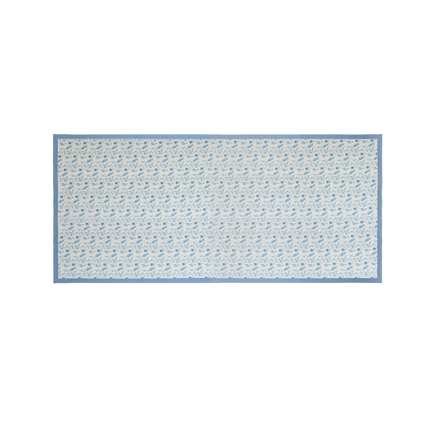Dolce Natural Cotton Table Cloth - Baby Blue / 70" x 160"