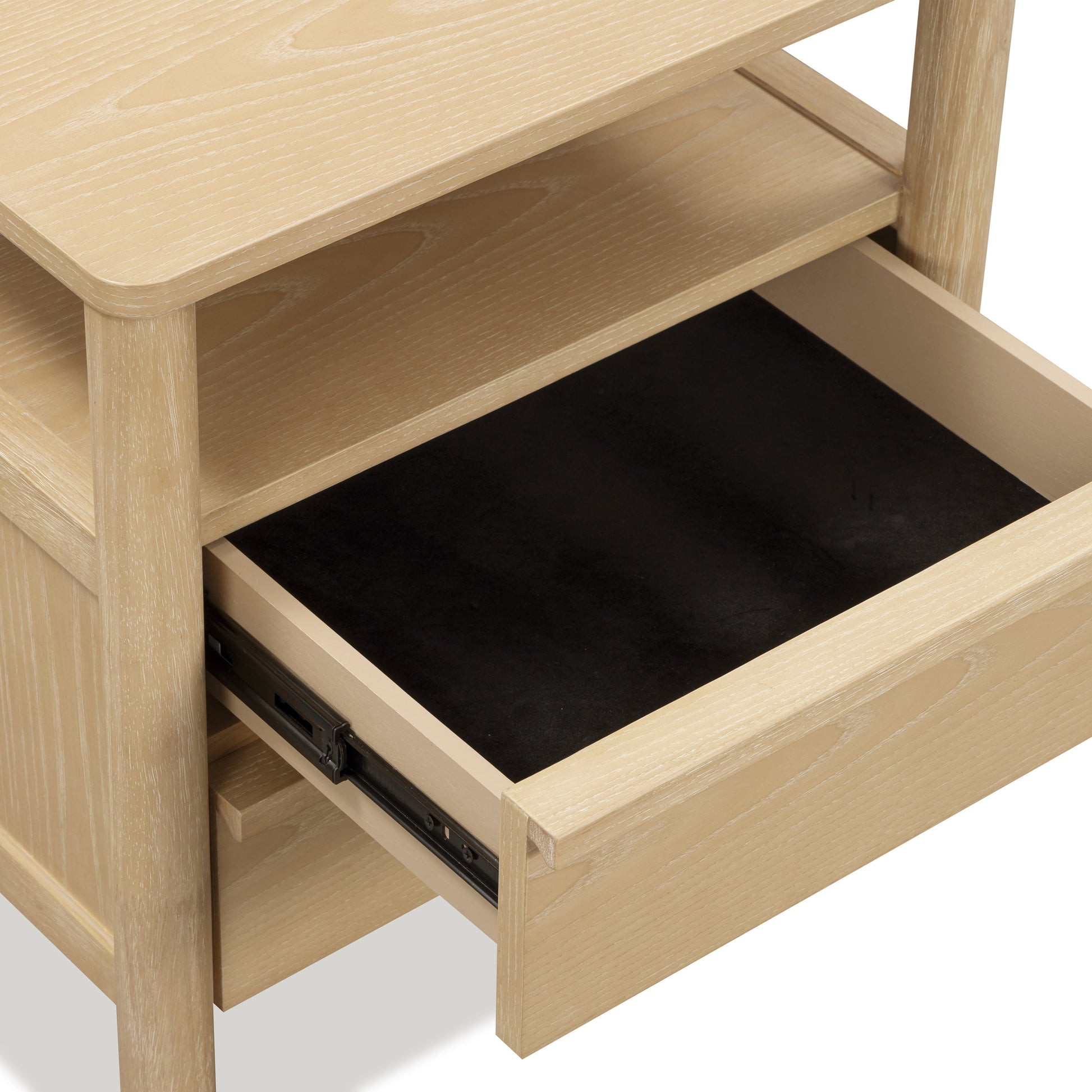 Tyra 22" Ash 2-Drawer Nightstand