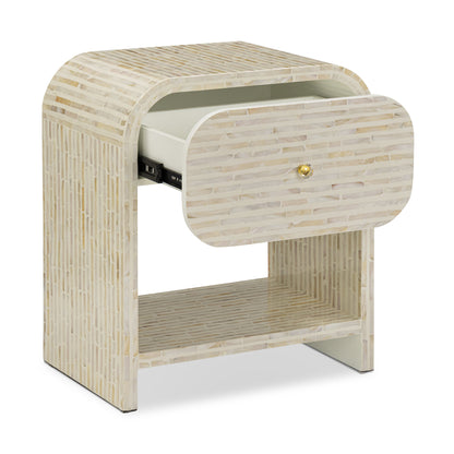 Borno 20" Mother of Pearl Nightstand