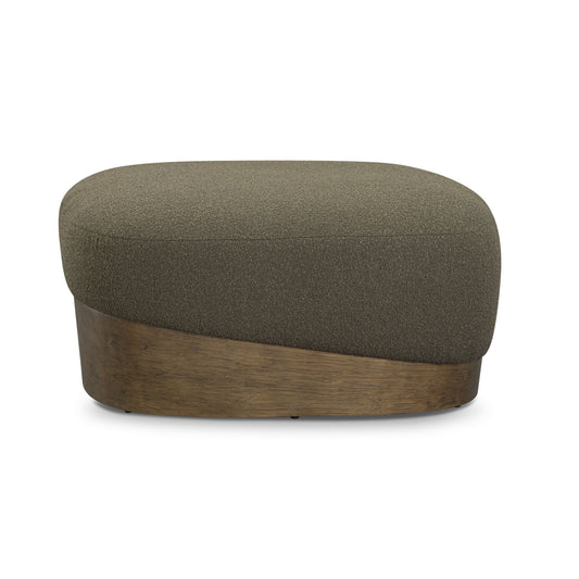 Domina Boucle Ottoman - Kale Green