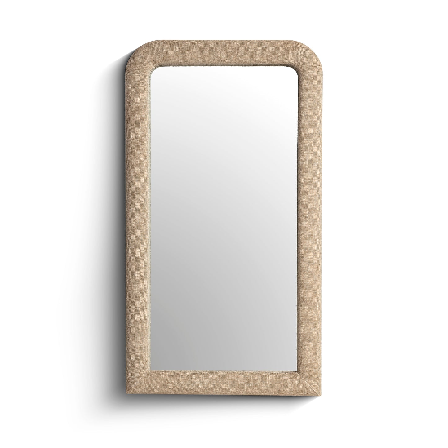 Heidi 43"X78" Upholstered Oversized Floor Mirror - Honey