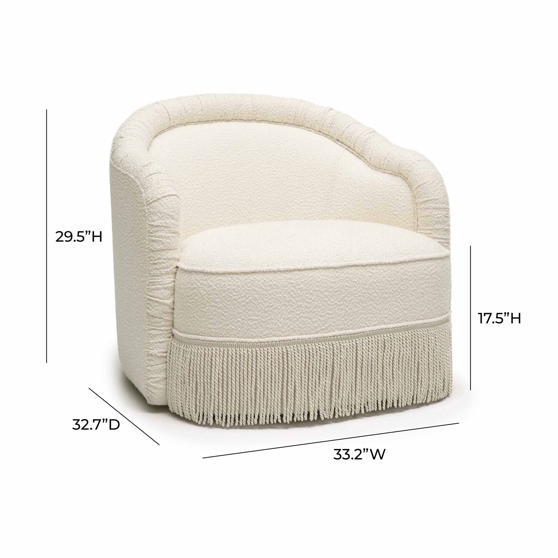 Pamela Tasseled Lounge Accent Chair