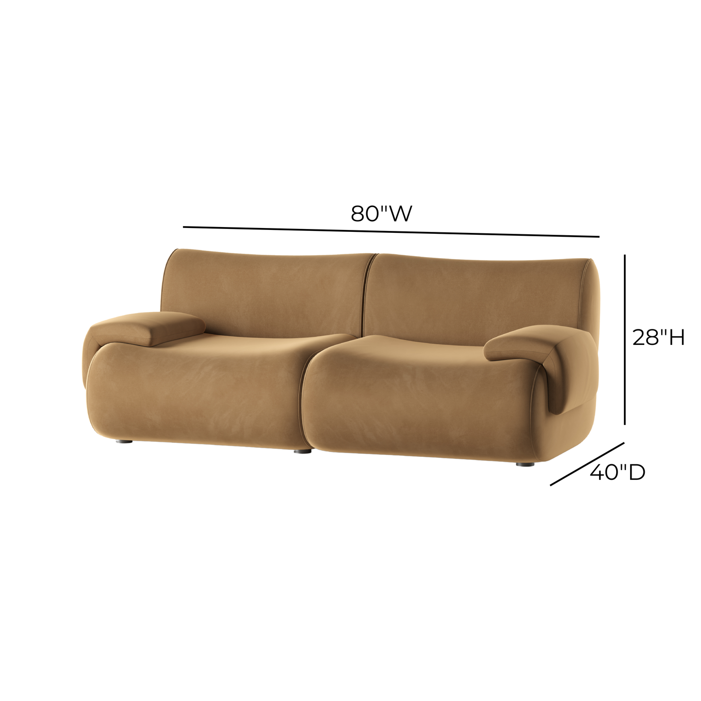 Zenith 80" Modular Loveseat