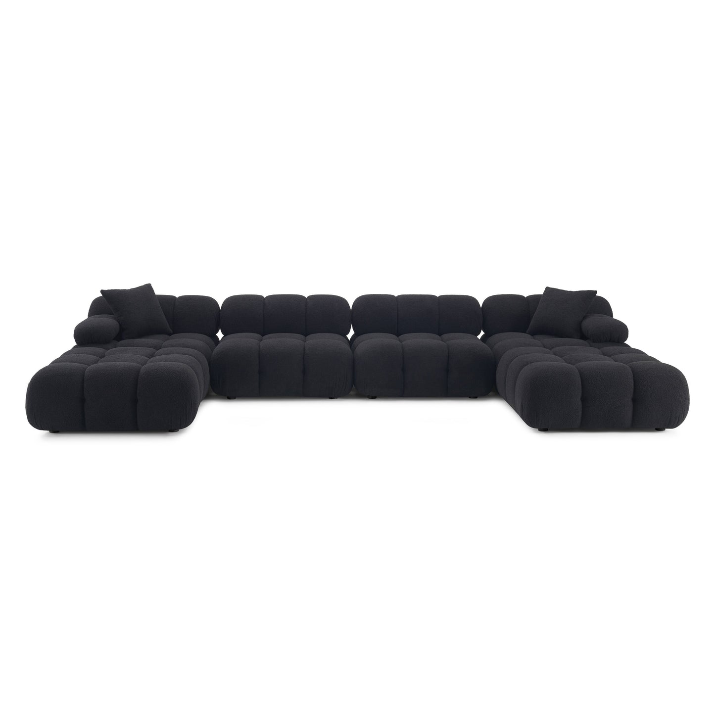 Calliope 6-piece Performance Modular U-Sectional - Black