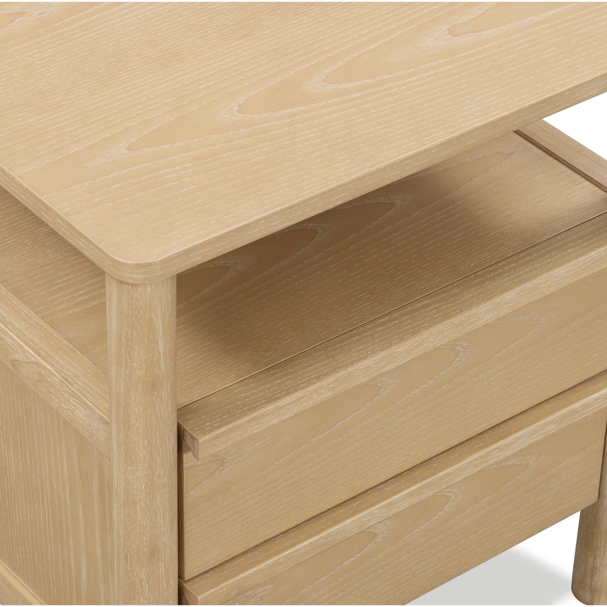 Tyra 22" Ash 2-Drawer Nightstand
