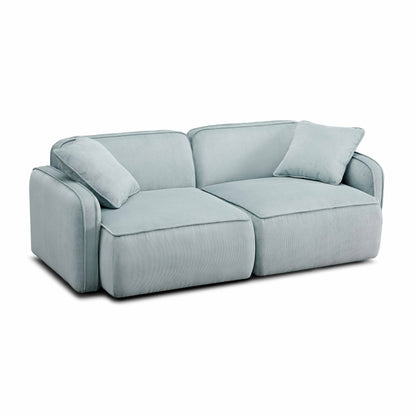 Travie 78" Modular Loveseat - Sea Blue