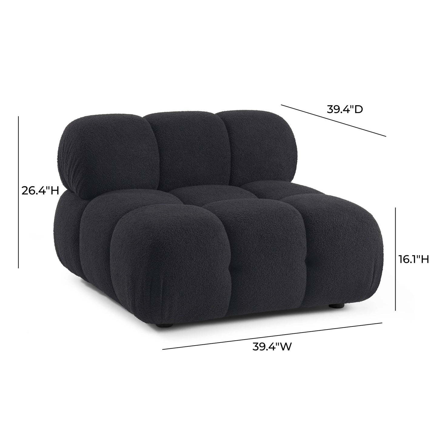 Calliope Performance Modular Armless Chair