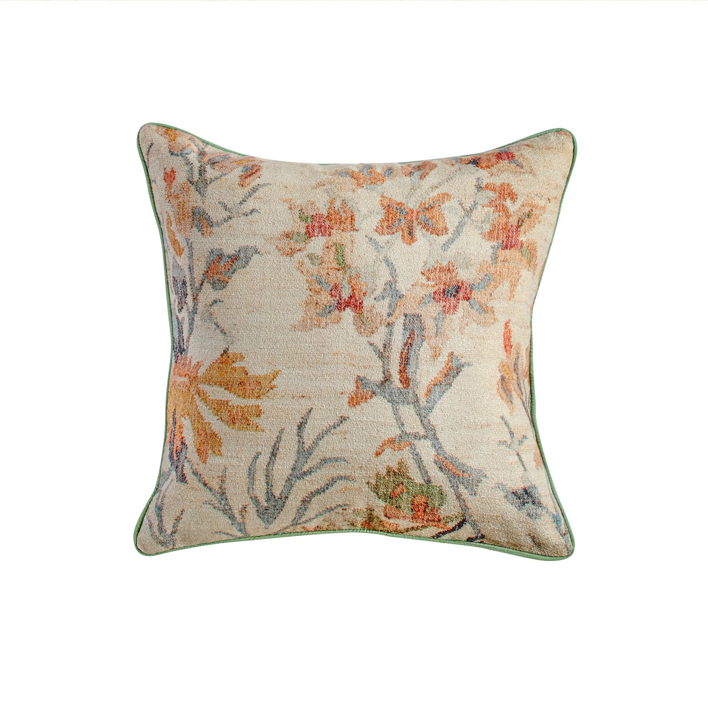 Taman 20" Natural Cotton Throw Pillow - Summer Florals / Pillow Cover Only
