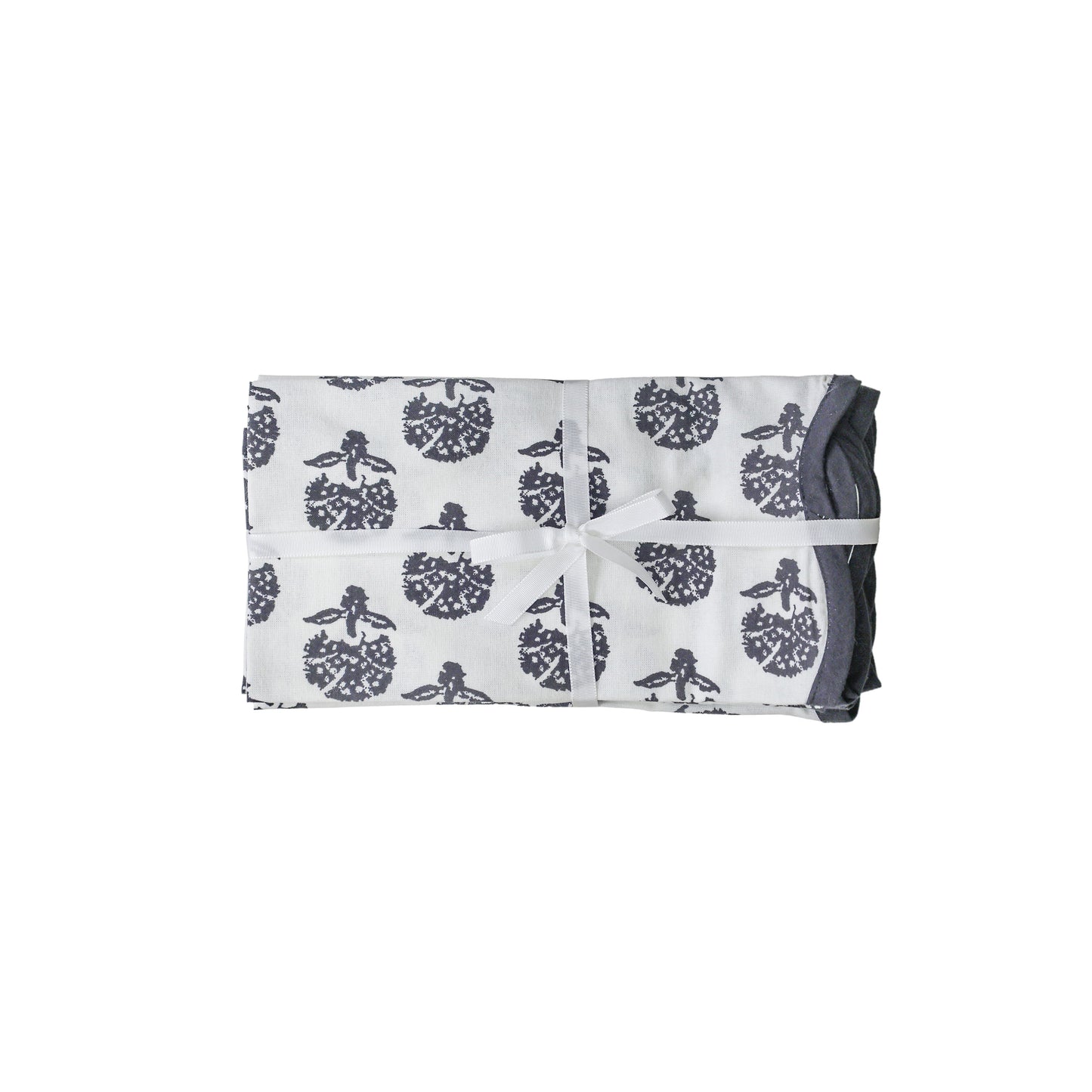 Crissy Cotton Canvas Printed Napkins - Set of 4 - Black Vintage Floral