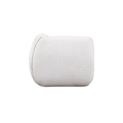 Arezza Stone White Contract-Grade Basketweave Chenille Corner Chair