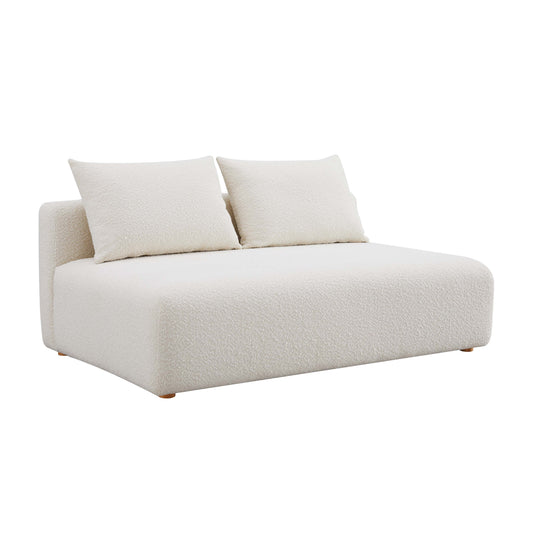 Hangover 64" Armless Loveseat - Cream