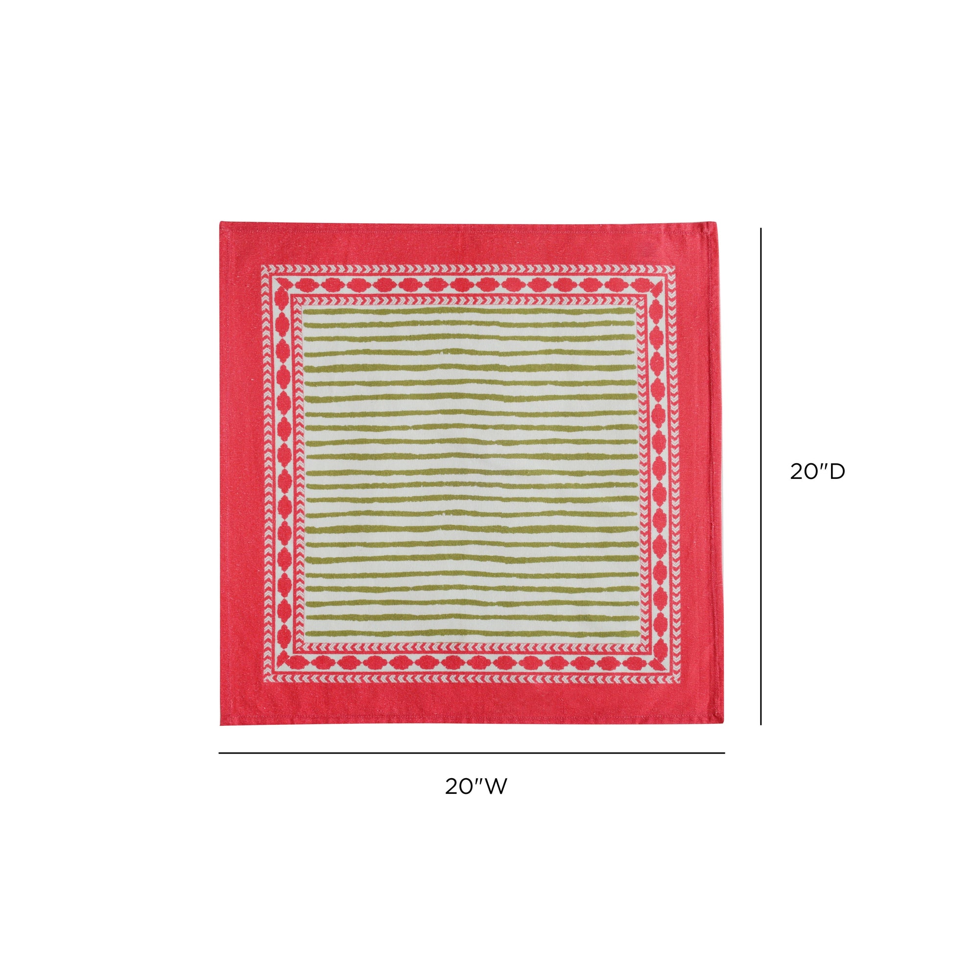 Crissy Cotton Canvas Printed Napkins - Set of 4
