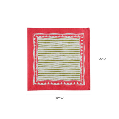 Crissy Cotton Canvas Printed Napkins - Set of 4