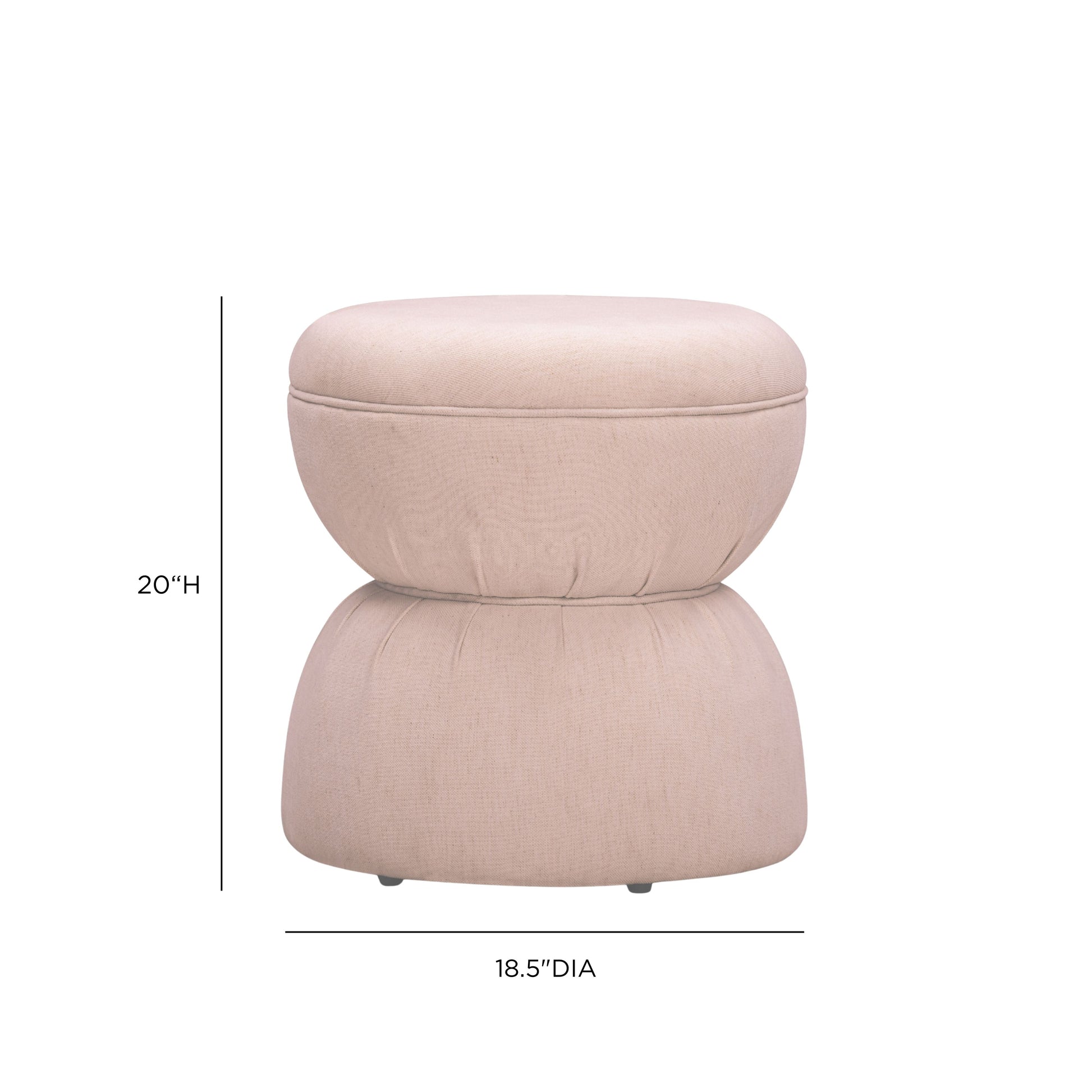 Tomlin Ruched Performance Fabric Game Ottoman