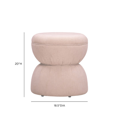 Tomlin Ruched Performance Fabric Game Ottoman
