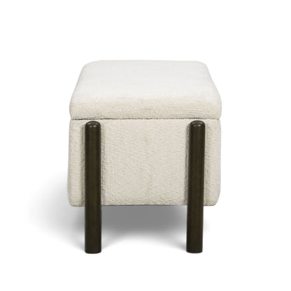 Abby 52" Nubby Fabric Storage Bench