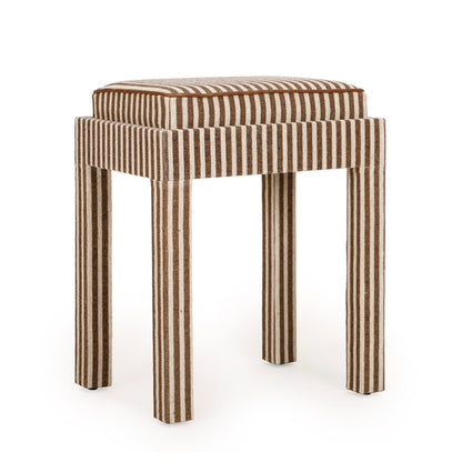 Kora Cotton Jute Contract-Grade Accent Stool - Brown