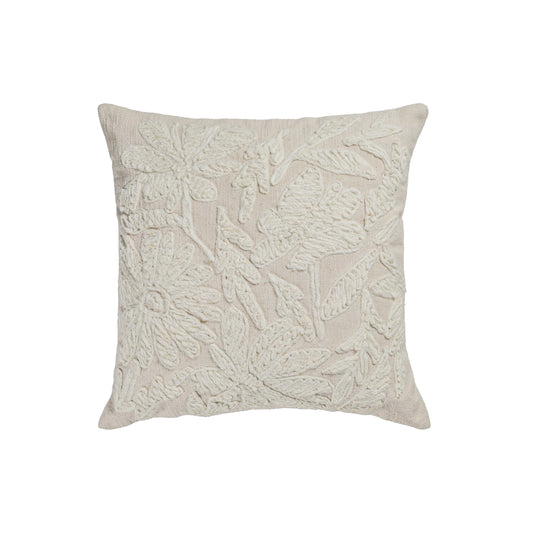 Tabitha 24" Euro Size Square Embroidered Throw Pillow - Default Variant