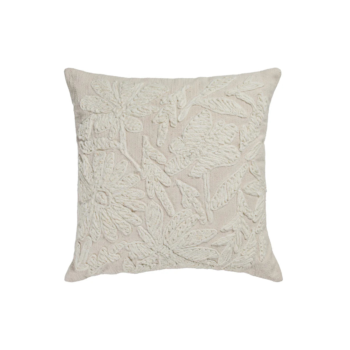 Tabitha 24" Euro Size Square Embroidered Throw Pillow